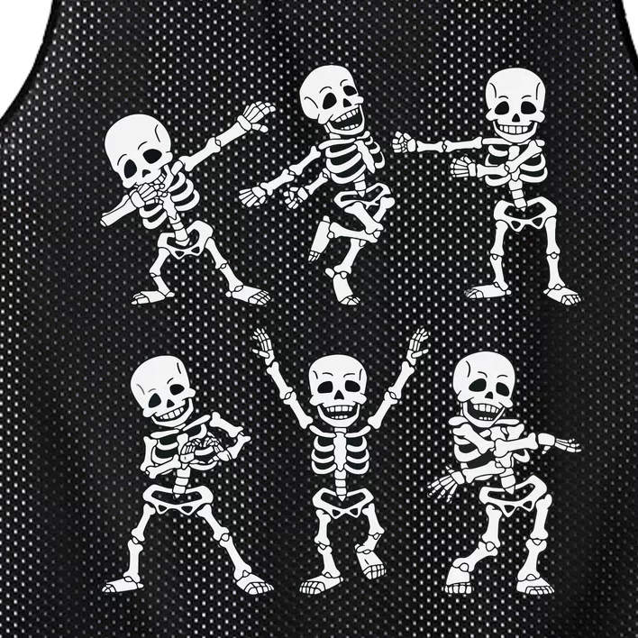 Dancing Skeletons Dance Challenge Boy Girl Kids Halloween Mesh Reversible Basketball Jersey Tank