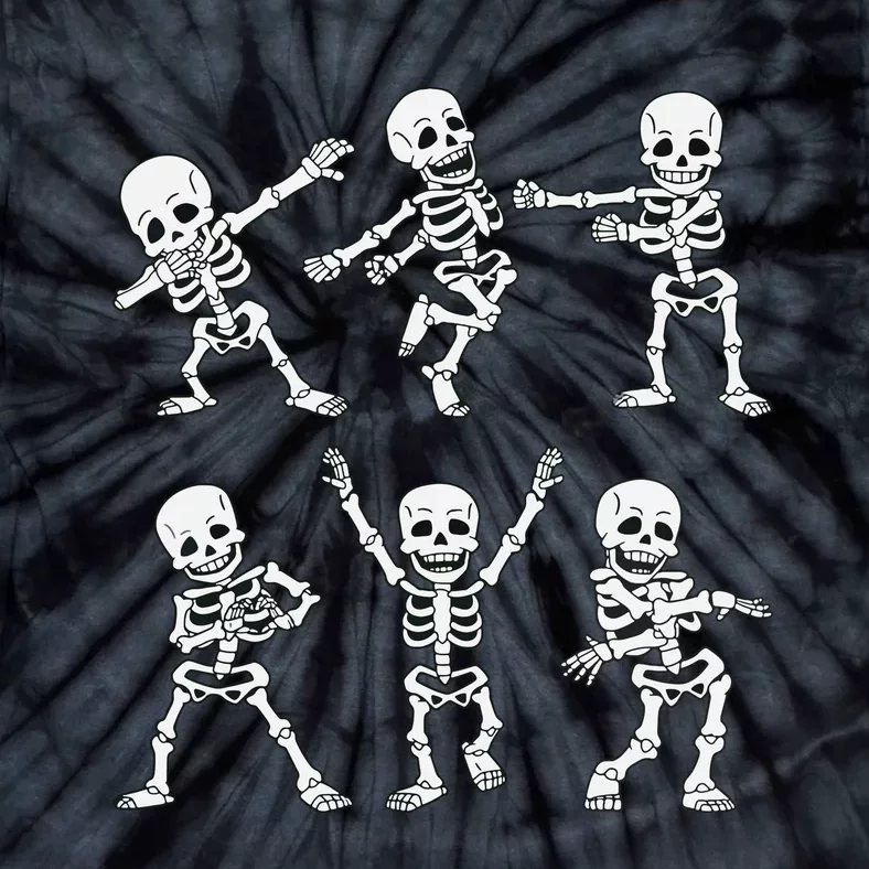 Dancing Skeletons Dance Challenge Boy Girl Kids Halloween Tie-Dye T-Shirt