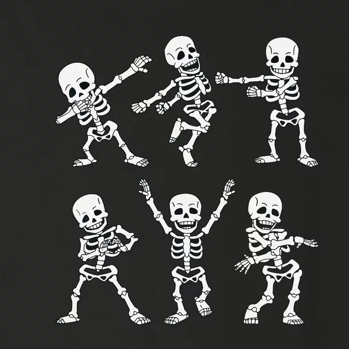 Dancing Skeletons Dance Challenge Boy Girl Kids Halloween Toddler Long Sleeve Shirt