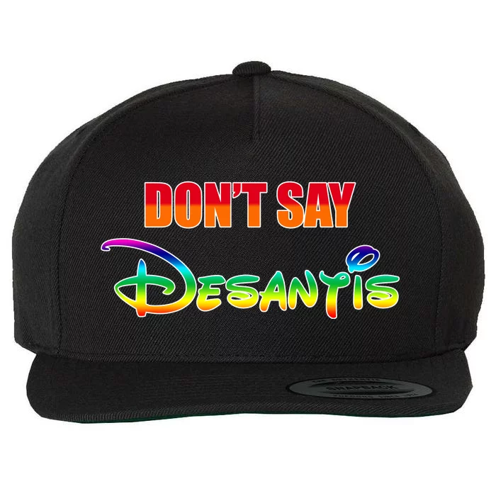 Dont Say Desantis Anti Florida Wool Snapback Cap