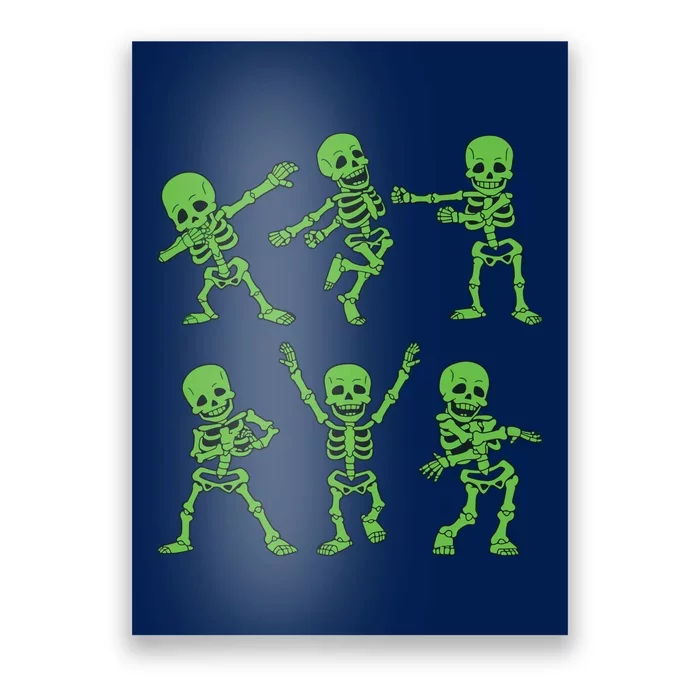 Dancing Skeletons Dance Challenge Girl Boys Kids Halloween Poster