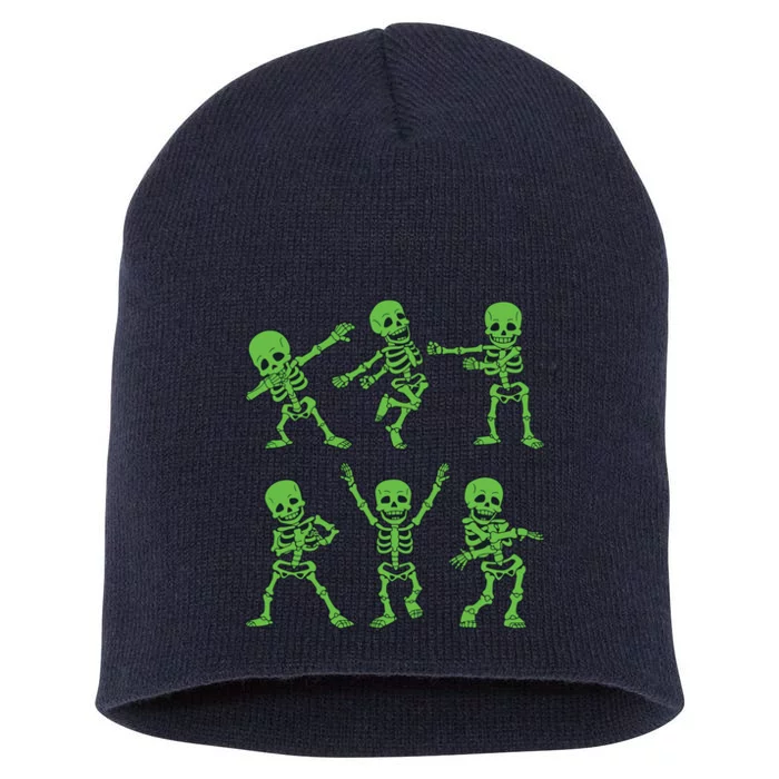 Dancing Skeletons Dance Challenge Girl Boys Kids Halloween Short Acrylic Beanie