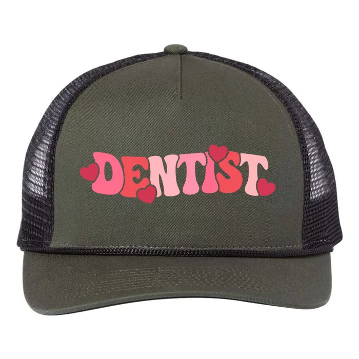 Dental Squad Dental Life Dentist Funny Tooth Valentines Day Cute Gift Retro Rope Trucker Hat Cap