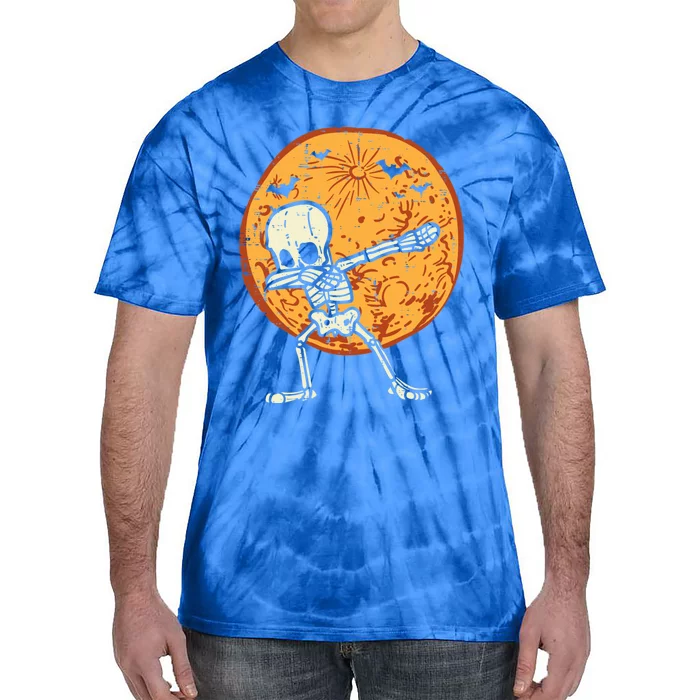 Dabbing Skeleton Dab Dance Halloween Adult Cool Gift Tie-Dye T-Shirt