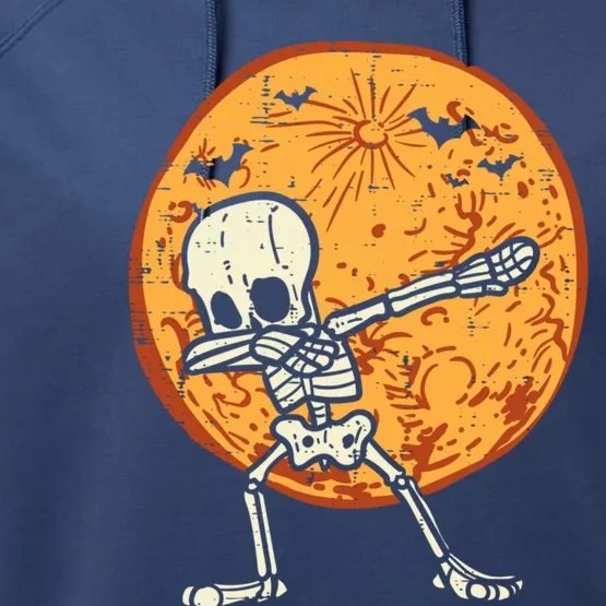 Dabbing Skeleton Dab Dance Halloween Adult Cool Gift Performance Fleece Hoodie