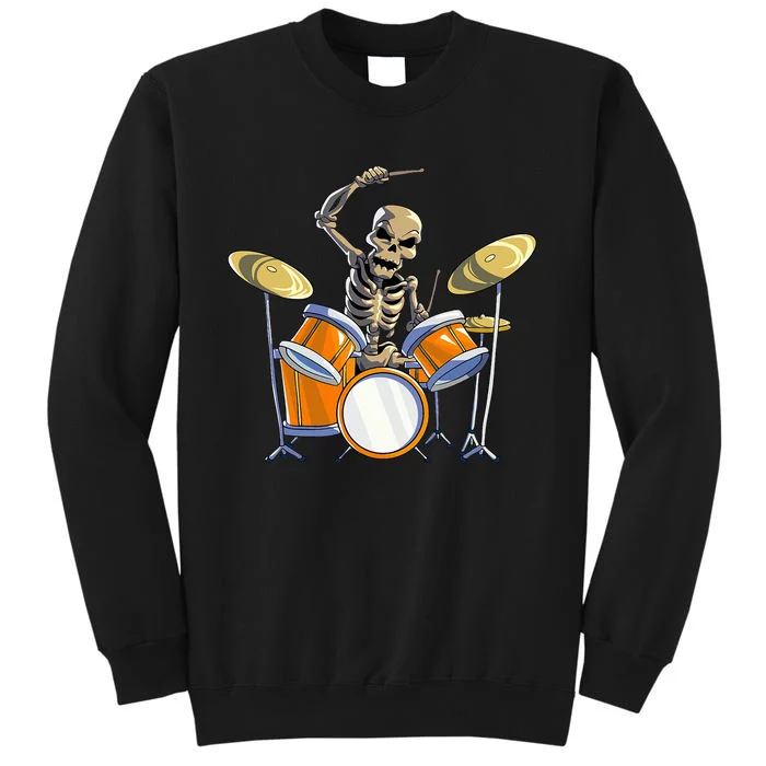 Drummer Skeleton Drum Set Drummer Halloween Sweatshirt