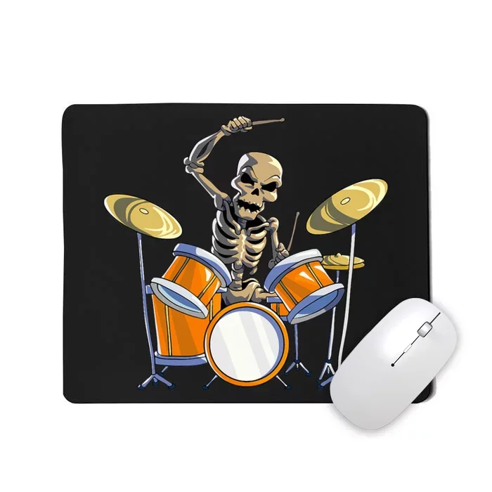 Drummer Skeleton Drum Set Drummer Halloween Mousepad