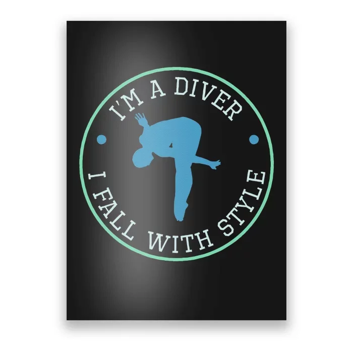 Diver Springboard Diving Platform Diving Aquatic Poster