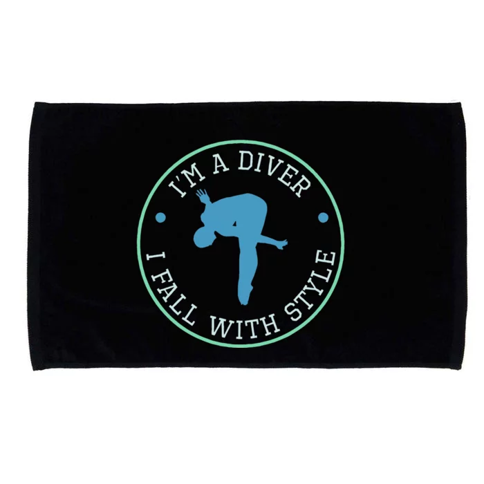 Diver Springboard Diving Platform Diving Aquatic Microfiber Hand Towel