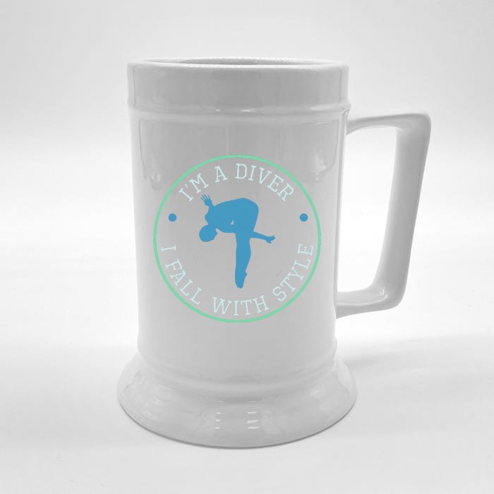 Diver Springboard Diving Platform Diving Aquatic Front & Back Beer Stein