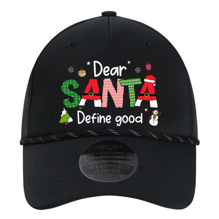 Dear Santa Define Good Christmas Lights Pjs Family Matching Performance The Dyno Cap