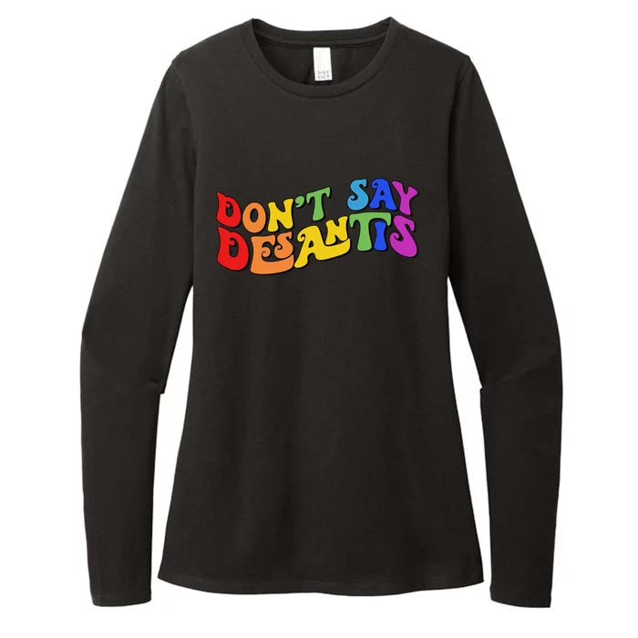 Don't Say Desantis Rainbow Curvy Cool Womens CVC Long Sleeve Shirt