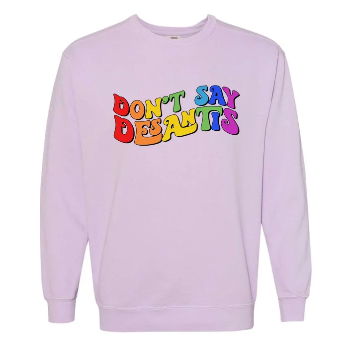 Don't Say Desantis Rainbow Curvy Cool Garment-Dyed Sweatshirt