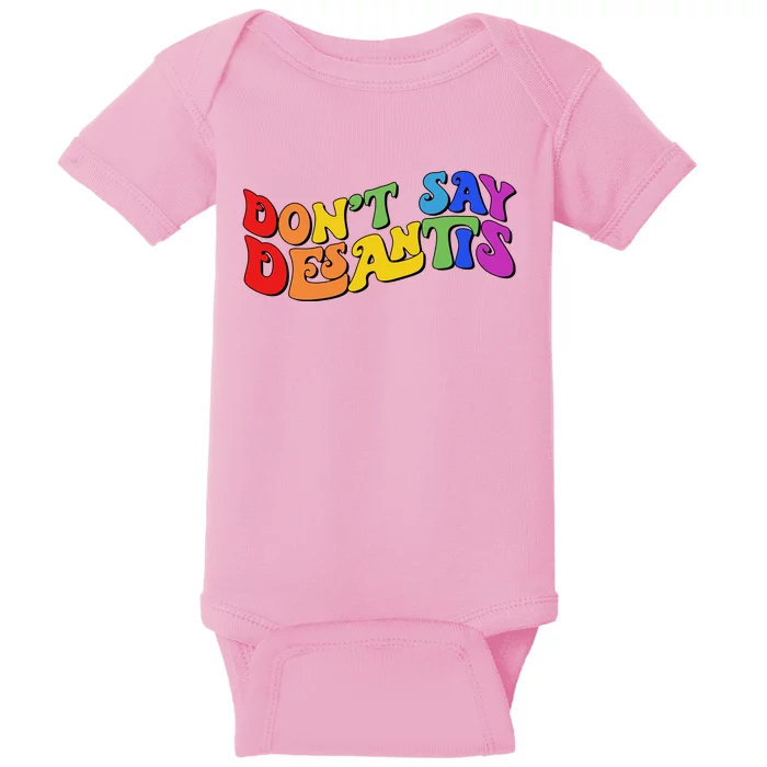 Don't Say Desantis Rainbow Curvy Cool Baby Bodysuit