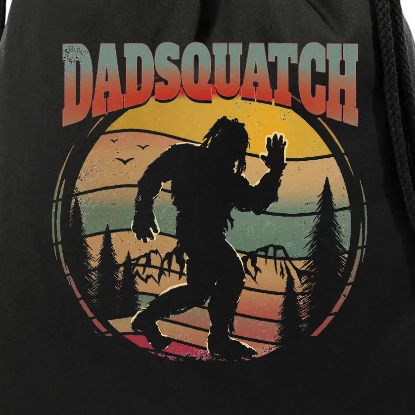 Dad Sasquatch Dadsquatch Bigfoot Hiking Drawstring Bag