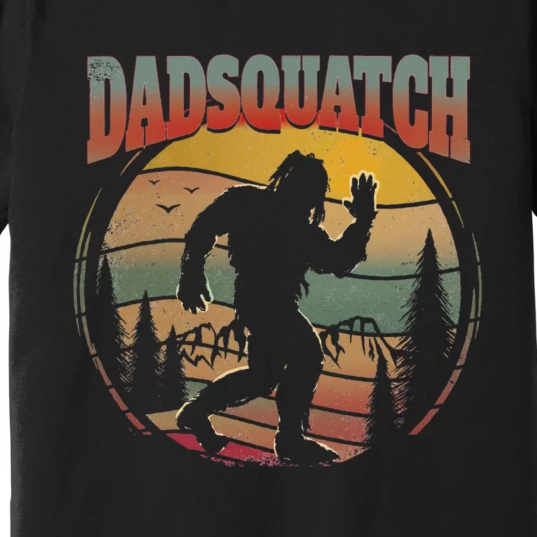 Dad Sasquatch Dadsquatch Bigfoot Hiking Premium T-Shirt