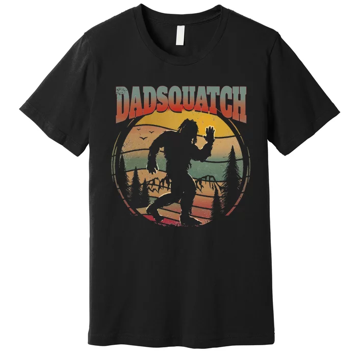 Dad Sasquatch Dadsquatch Bigfoot Hiking Premium T-Shirt