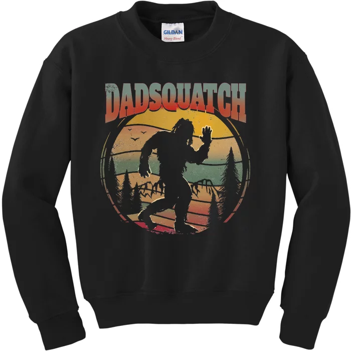 Dad Sasquatch Dadsquatch Bigfoot Hiking Kids Sweatshirt