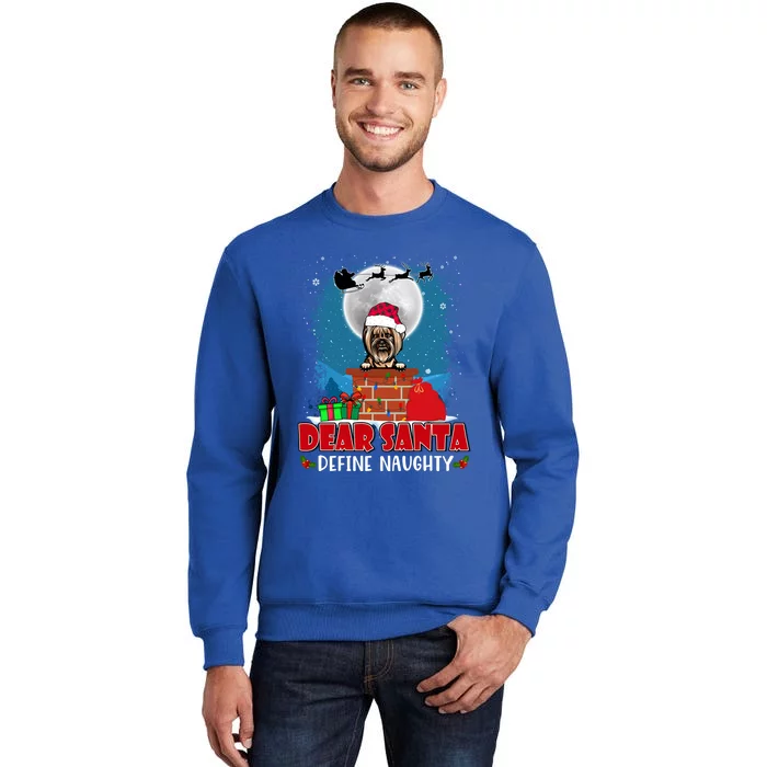 Dear Santa Define Naughty Yorkshire Terrier Dog Christmas Gift Sweatshirt