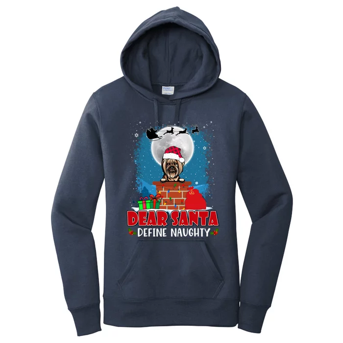 Dear Santa Define Naughty Yorkshire Terrier Dog Christmas Gift Women's Pullover Hoodie