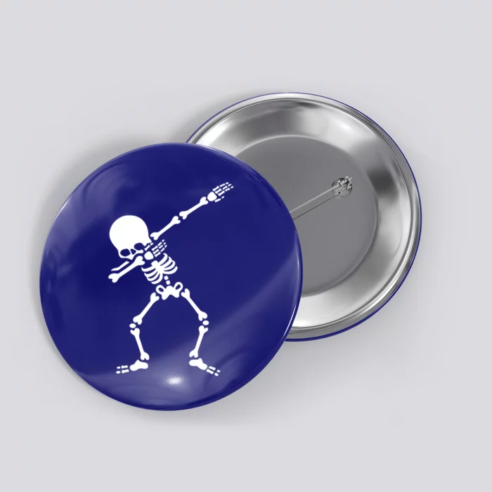 Dabbing Skeleton Dab Funny Halloween Adult Great Gift Button