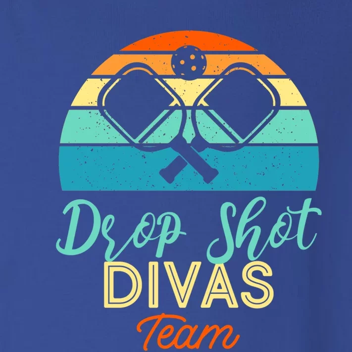 Drop Shot Divas Funny Pickleball Team Cool Gift Toddler Long Sleeve Shirt