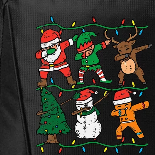 Dabbing Santa Elf Xmas Pjs Christmas City Backpack