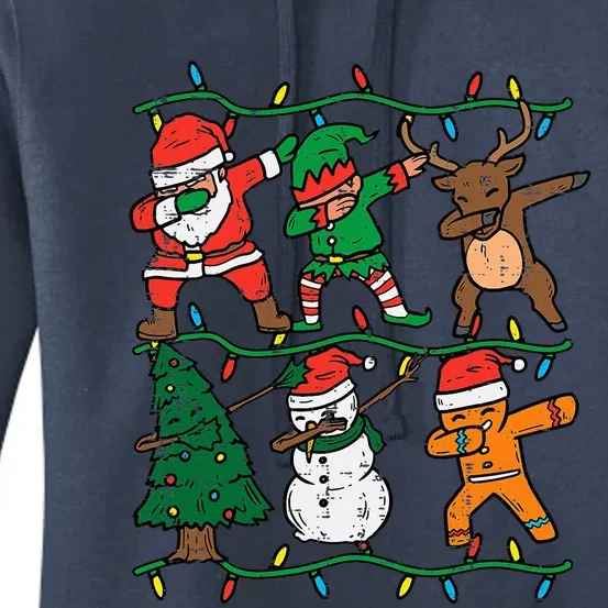 Dabbing Santa Elf Xmas Pjs Christmas Women's Pullover Hoodie