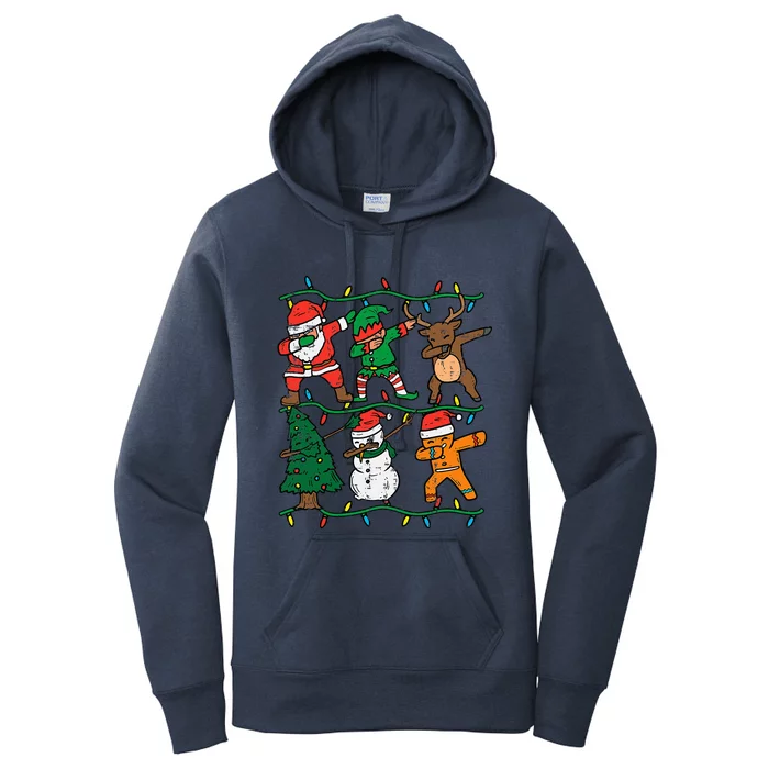 Dabbing Santa Elf Xmas Pjs Christmas Women's Pullover Hoodie