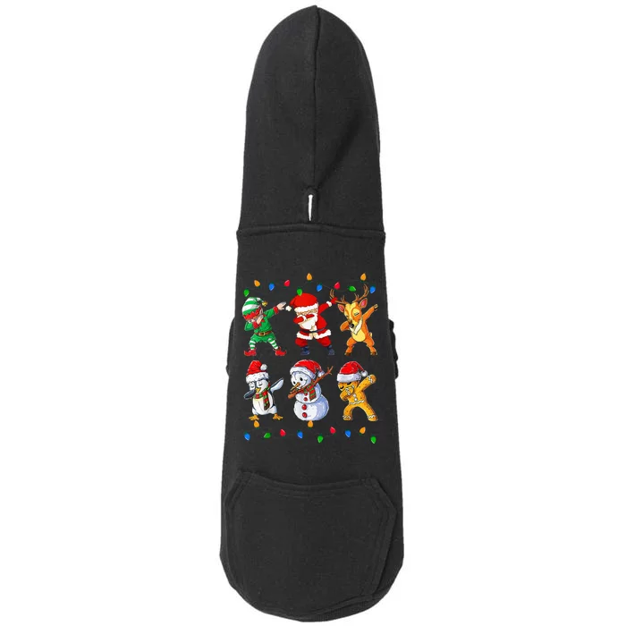 Dabbing Santa Elf Friends Christmas Funny Xmas Dab Doggie 3-End Fleece Hoodie