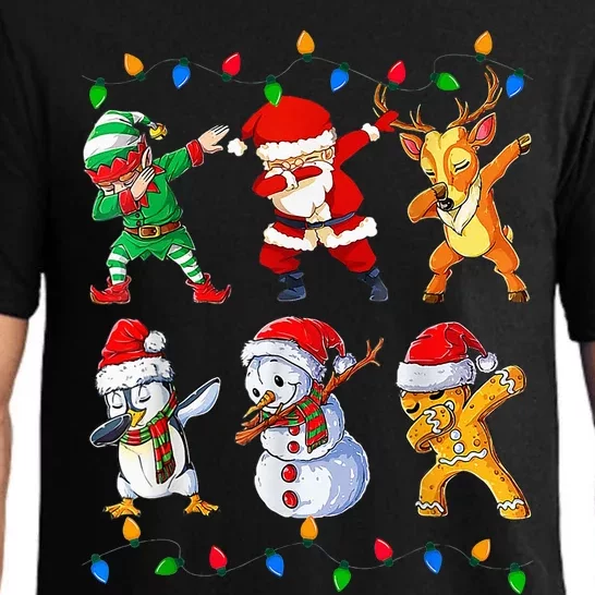 Dabbing Santa Elf Friends Christmas Funny Xmas Dab Pajama Set