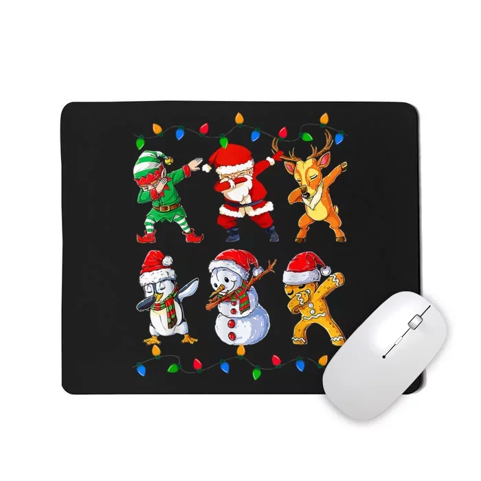 Dabbing Santa Elf Friends Christmas Funny Xmas Dab Mousepad