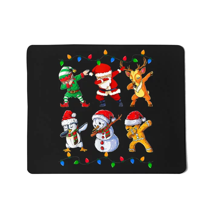 Dabbing Santa Elf Friends Christmas Funny Xmas Dab Mousepad