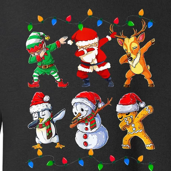 Dabbing Santa Elf Friends Christmas Funny Xmas Dab Toddler Sweatshirt