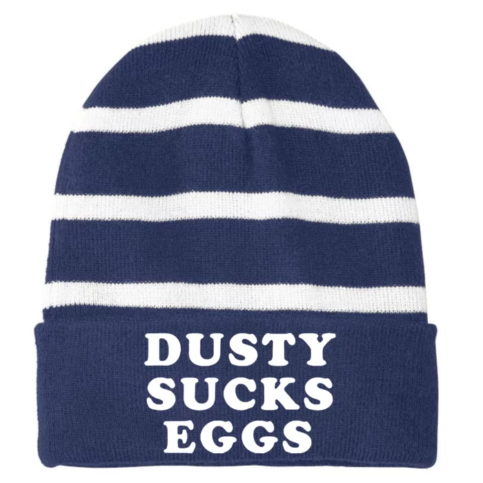 Dusty Sucks Eggs Terry Funk Striped Beanie with Solid Band