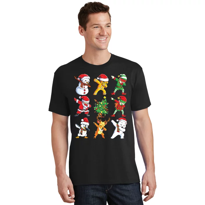 Dabbing Santa Elf Friends Christmas Xmas Dab T-Shirt