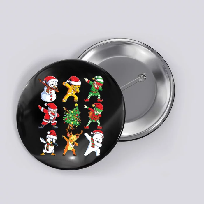 Dabbing Santa Elf Friends Christmas Xmas Dab Button