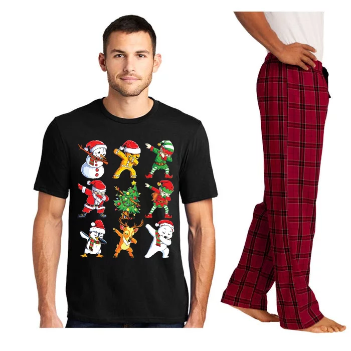 Dabbing Santa Elf Friends Christmas Xmas Dab Pajama Set