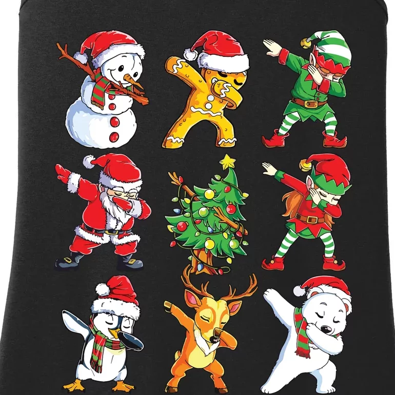 Dabbing Santa Elf Friends Christmas Xmas Dab Ladies Essential Tank