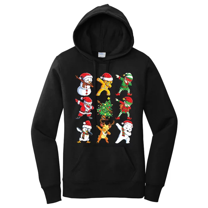 Dabbing Santa Elf Friends Christmas Xmas Dab Women's Pullover Hoodie