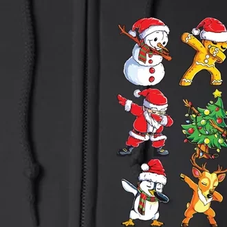 Dabbing Santa Elf Friends Christmas Xmas Dab Full Zip Hoodie