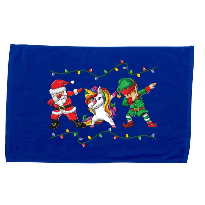 Dabbing Santa Elf Unicorn Christmas Xmas Gifts Microfiber Hand Towel