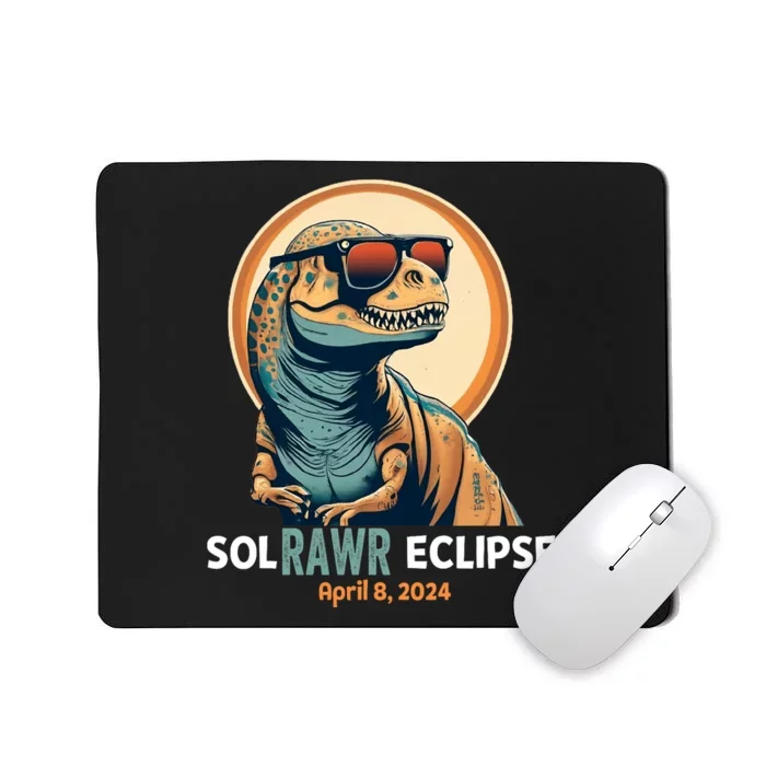 Dinosaur Solar Eclipse April 8 2024 Eclipse Trex Mousepad