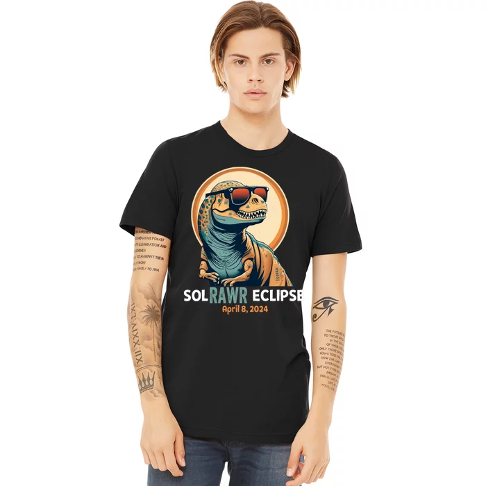 Dinosaur Solar Eclipse April 8 2024 Eclipse Trex Premium T-Shirt