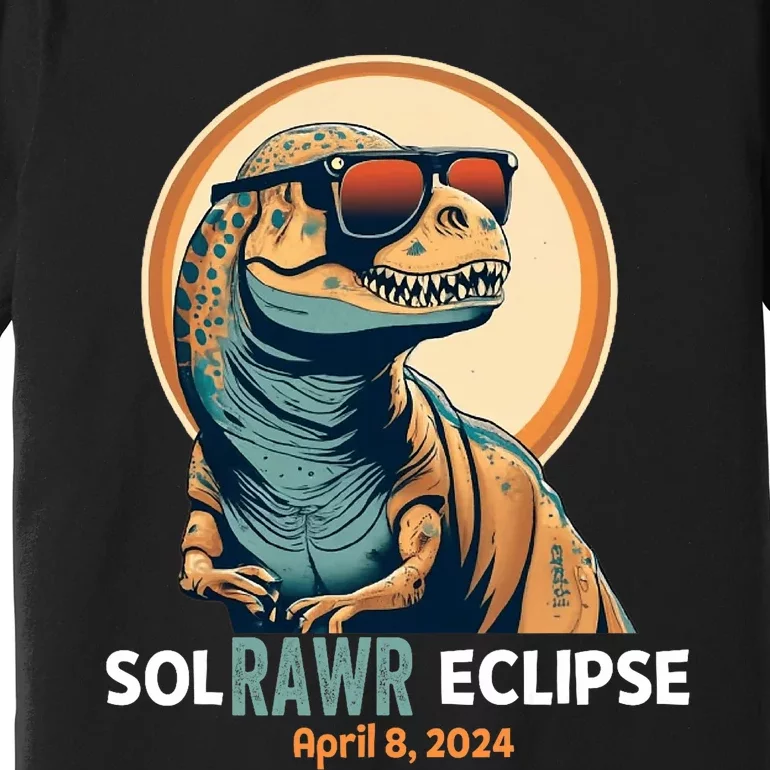 Dinosaur Solar Eclipse April 8 2024 Eclipse Trex Premium T-Shirt