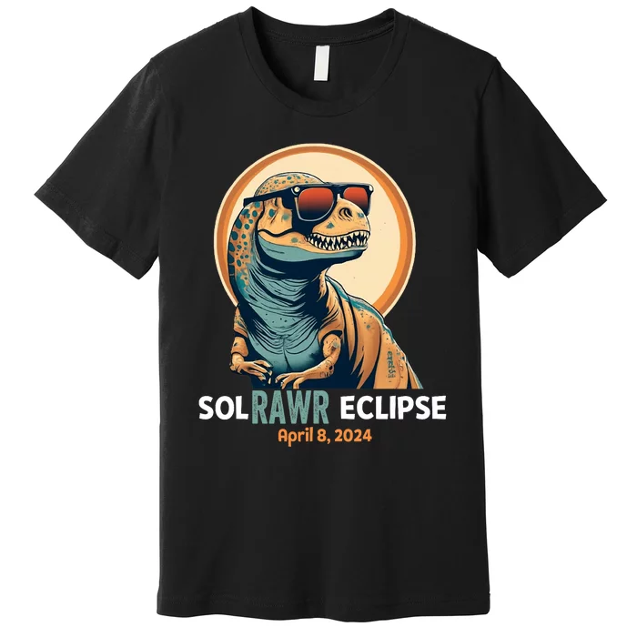 Dinosaur Solar Eclipse April 8 2024 Eclipse Trex Premium T-Shirt