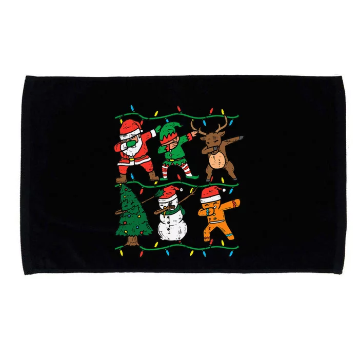 Dabbing Santa Elf Reindeer Dab Xmas PJs Christmas Microfiber Hand Towel