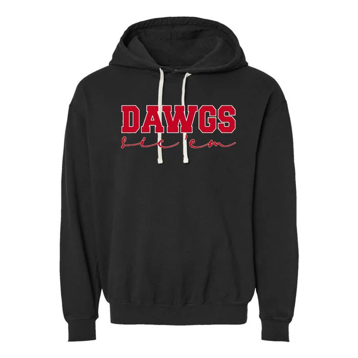 D.A.W.G.S Sic Em Go D.A.W.G.S Sicem Go Bulldog Oufits Garment-Dyed Fleece Hoodie