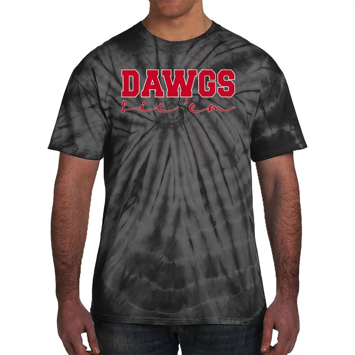 D.A.W.G.S Sic Em Go D.A.W.G.S Sicem Go Bulldog Oufits Tie-Dye T-Shirt