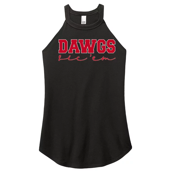 D.A.W.G.S Sic Em Go D.A.W.G.S Sicem Go Bulldog Oufits Women’s Perfect Tri Rocker Tank